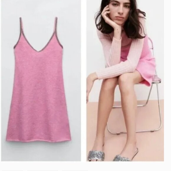 Zara Dresses & Skirts - Zara Alpaca Wool New Year Eves Party Mini Dress | Sweater Dress W Natural Fibers